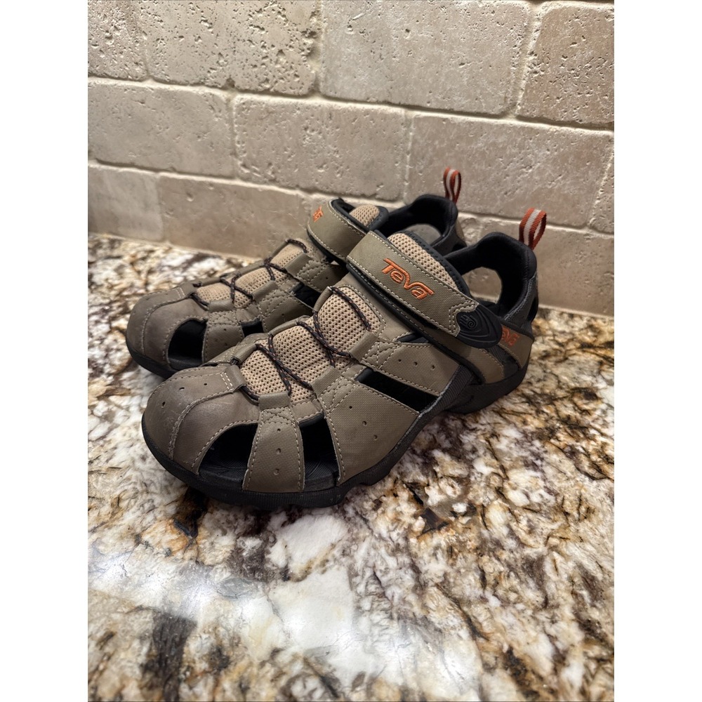 Teva Shoes Mens Size 8 Brown Closed Toe Sneakers Sandals ShocPad Outdoor Hiking